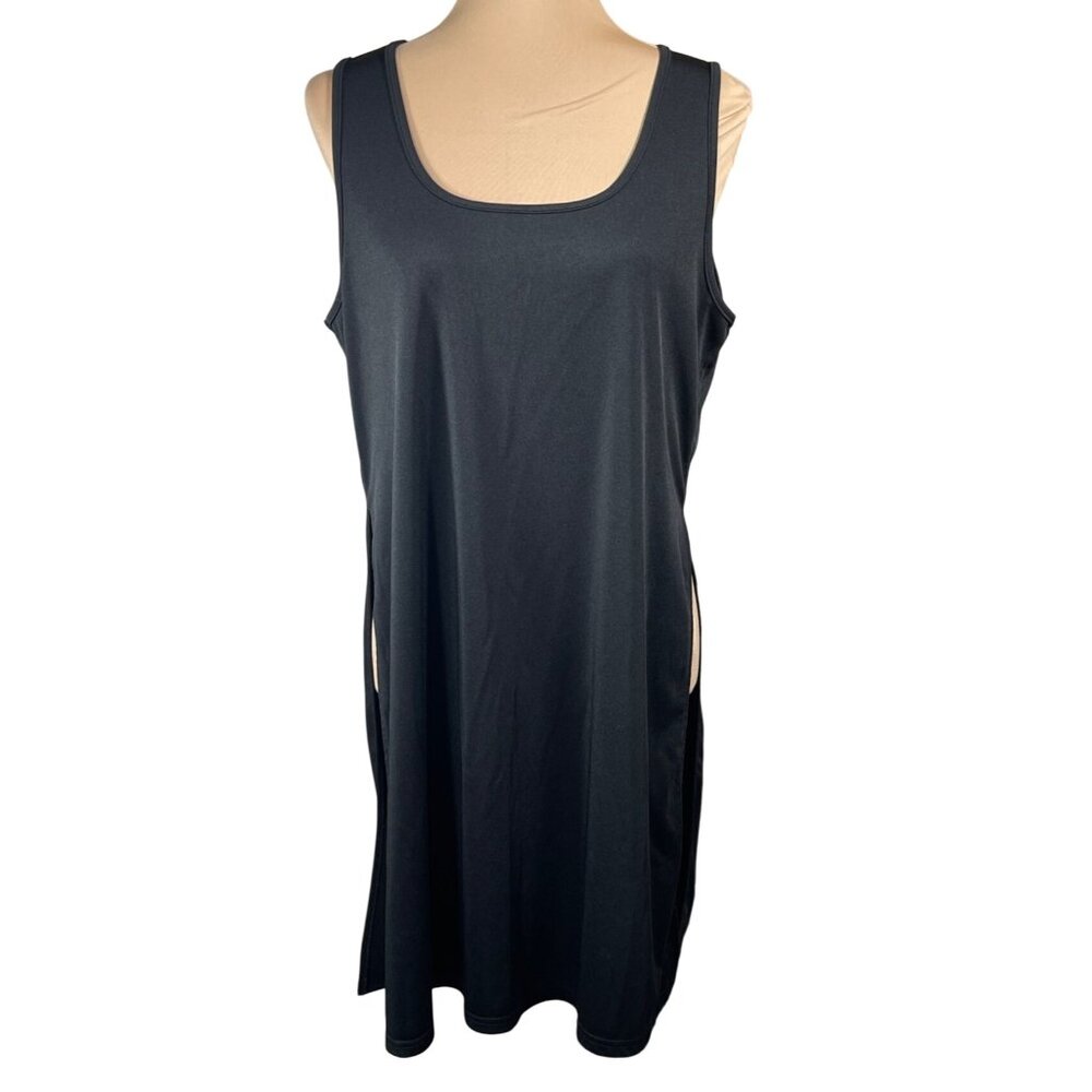 Unbranded Swim Cover-Up Sleeveless Split Side Size XL Extra Large Black
